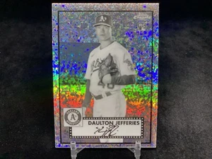 DAULTON JEFFERIES 2021 TOPPS CHROME PLAT ANNIV. #72 B&W MINI DIAMOND ROOKIE /A'S - Picture 1 of 2