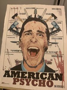 american psycho movie poster paper