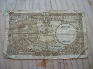 BELGIEN 20 FRANCS BANKNOTE SCHATZKAMMER 13 10 1930 SELTENE DOPPELTE INSCHRIFT (c68) - Bild 1 von 2