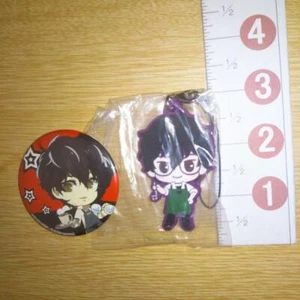 A60664 Persona 5 / Atlus / Rubber strap + Can badge Protagonist Ren Amamiya - Picture 1 of 4