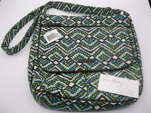 Vera Bradley MAILBAG RAIN FOREST DOPPIA CERNIERA borsa MESSENGER BORSA A TRACOLLA NUOVA CON ETICHETTE - Foto 1 di 5