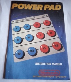 1988 Original NES Power Pad Instruction Manual Only Nintendo Vintage
