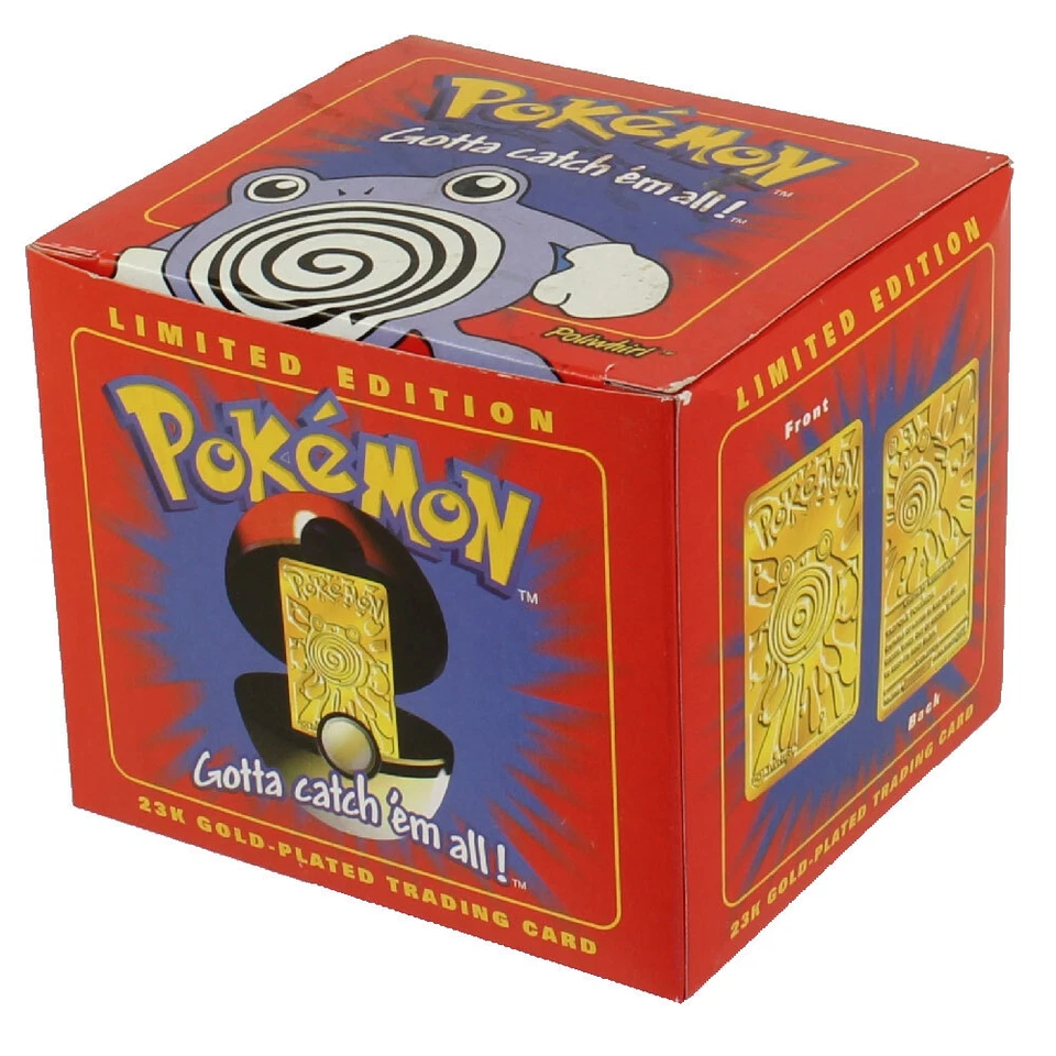 Pokemon Toys - Burger King Gold-Plated Card -POLIWHIRL #061 (Pokeball & New Box) - Image 1 of 1