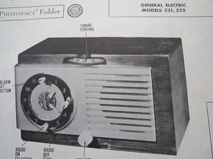 GENERAL ELECTRIC 521 & 522 RADIO PHOTOFACT - Picture 1 of 1