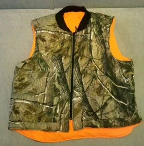 Walls Orange Camo Reversible Vest Realtree Hunting Vintage Men Size 2XL - Picture 1 of 17