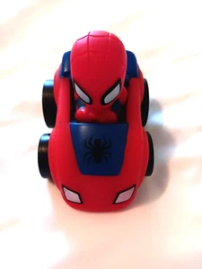 Spiderman PLASTIC Mobile Car Race Racer Play Gift Fun Mini Vehicle 3 1/2" - Picture 1 of 8
