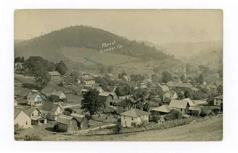 Postcard RPPC Oswayo Potter PA Cover