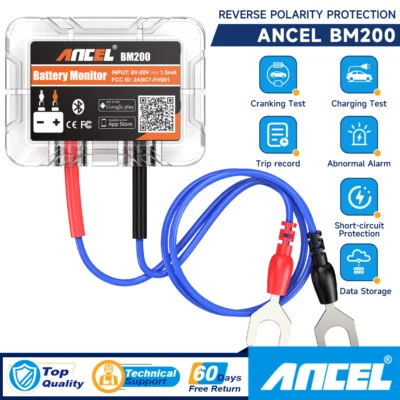 Ancel BM200 Car Battery Monitor Bluetooth 12V Battery Load Tester for iPhone - Image 1 of 4
