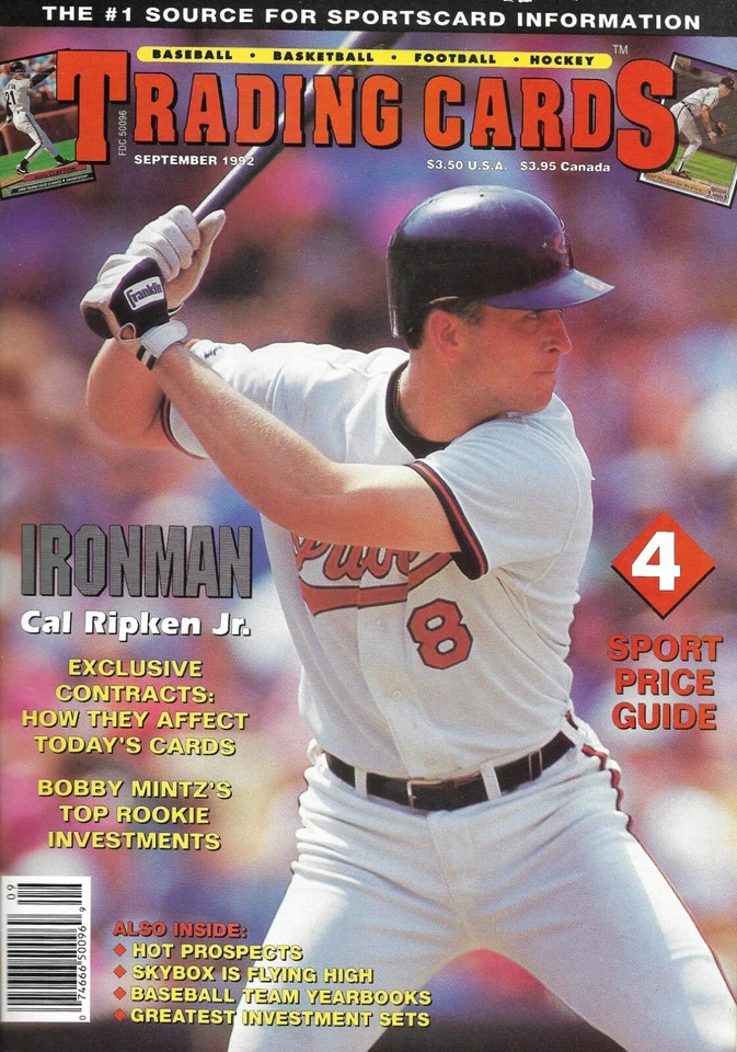 September 1992 TRADING CARDS MAGAZINE  Cal Ripken Jr On Cover  ANNUAL  NM - Image 1 of 1