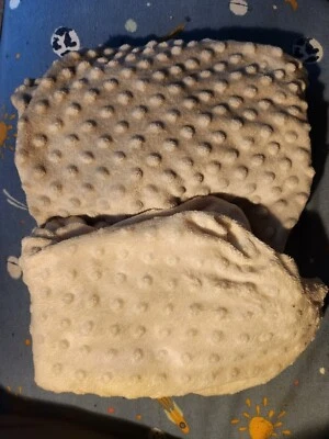 2 Carter's Changing Table Pad Covers One Gray & One Cream Color - Image 1 of 2