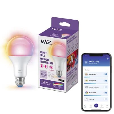 WiZ Smart LED Light Bulb 14.5W Color Motion Activate 1 Pack 16 Million Colors - Image 1 of 4