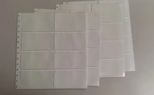 Trading Cards / Phone Carts Double-sided 8 Pockets 4 Stock Pages - Picture 1 of 1