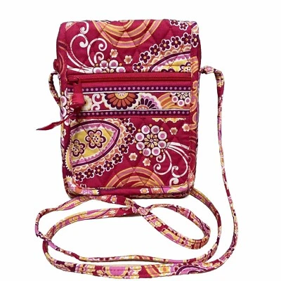 NEW Vera Bradley Raspberry Fizz Crossbody Shoulder Bag Purse Retired Pattern - Image 1 of 4
