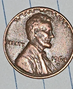 1964 D Lincoln Memorial Penny Error Offset Rim-L of Liberty on Rim -DDO - Picture 1 of 4