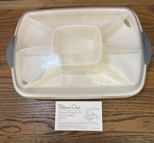 Pampered Chef Chillzanne Veggie/Deviled Egg Serving Tray W/ Lid #2781 Rectangle - Picture 1 of 10