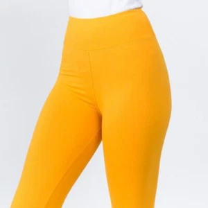 NWT Ladies size OS fits sizes 2-10 mustard color leggings 1000000744 - Picture 1 of 1