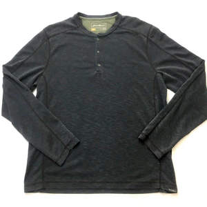 EDDIE BAUER Travex Active Henley Shirt Herren L grau Micro Knit GORP feuchtigkeitsableitend UPF - Bild 1 von 15