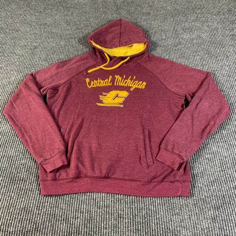 Colosseum Central Michigan Chippewas Hoodie Womens Large L Embroidered Football Cover