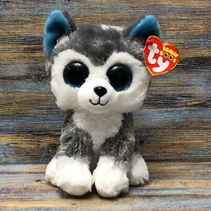 Ty Beanie Boos 6 Zoll SLUSH 2018 der Husky Hund Welpe Plüschtier Stofftier Spielzeug - Bild 1 von 9