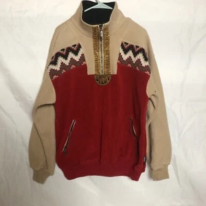 Vintage Silvy Walking Women's L (RUNS BIG) Made In Italy Pullover Fleece Sweater - Picture 1 of 4