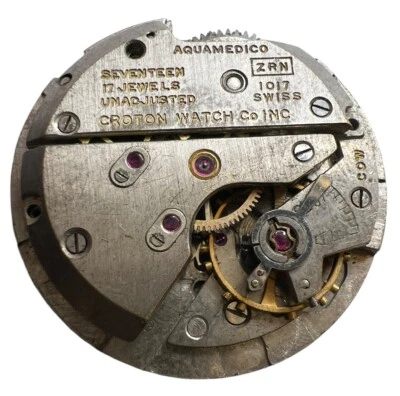Vintage Croton Aquamedico 17 Jewel Mechanical Wristwatch Movement for Parts - Image 1 of 2