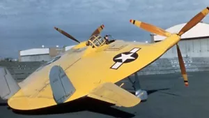 VOUGHT XF5U-1 FLYING PANCAKE 40" RC Kit corto in schiuma taglio laser aereo con piani - Foto 1 di 8