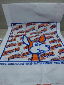 Vintage 80s Lionel Playworld Toy Store Bag Vibrant Colors 14x21 - Picture 1 of 1