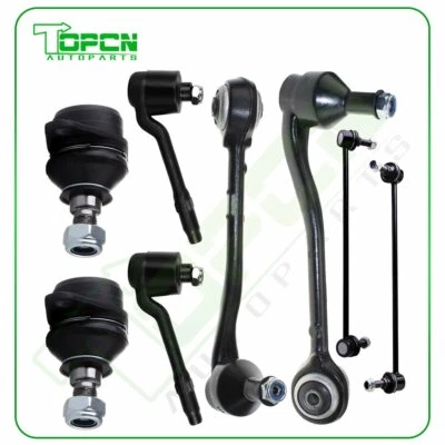 Qty(8) Front Control Arms Ball Joints Tie Rods Sway Bar Fits 2000-02 2003 BMW X5 — 第 1/4 张图片