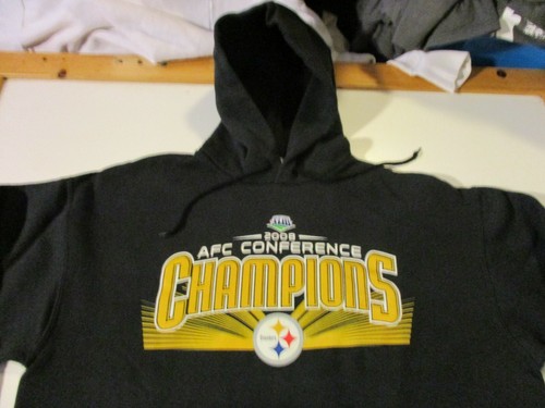 VETEMENTS Felpa con cappuccio PITTSBURGH STEELERS 2008 AFC CHAMPIONS TEAM ABBIGLIAMENTO LG SBXLIII