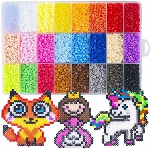 La Manuli 24000 Bügelperlen Set 2,6 mm Mini Perlen in 24 Farben Sortriertbox - Bild 1 von 10