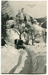 Ak Hohenaschau Schloß Schnee Winter Schlitten-Fuhrwerk ca. 1910 - Picture 1 of 2