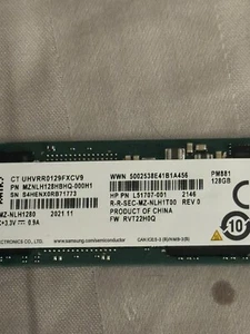 HPE MZ-NLH1280 MZNLH128HBHQ L51707-001 SAMSUNG PM881 128GB SATA III SSD M.2 2280 - Picture 1 of 4