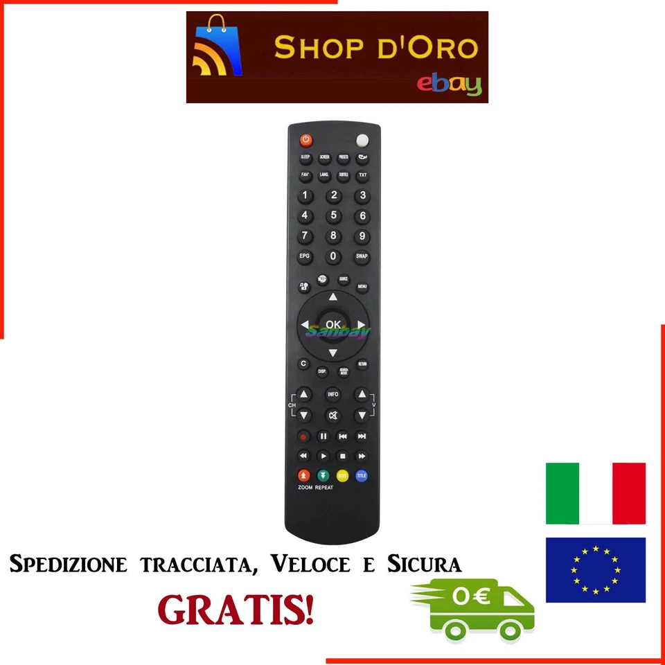 Telecomando Compatibile per Toshiba, per Sharp e per Telefunken RC1910  - Immagine 1 di 3