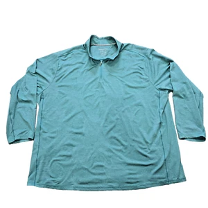 Tommy Bahama Camicia Uomo 3XLB Verde 1/4 Zip Manica Lunga Pullover Performance - Foto 1 di 11
