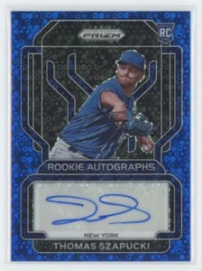 2022 Panini Prizm Autographs Blue Donught Thomas Szapucki 18/50 New York Mets - Bild 1 von 2