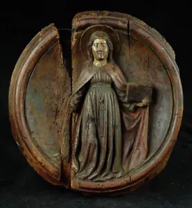 SCULTURA RINASCIMENTALE RILIEVO TONDO ITALIA ALTO Adige santa anna circolo 1620 circa - Foto 1 di 12