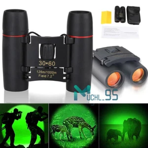 Binoculars 30x60 HD Outdoor Travel Compact Folding Hunting Day/Night Telescope - Picture 1 of 24