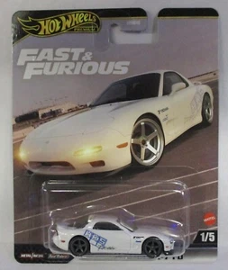 Hot Wheels Premium Fast and Furious Mazda RX-7 FD 2025 blanco 1/5 - Imagen 1 de 2