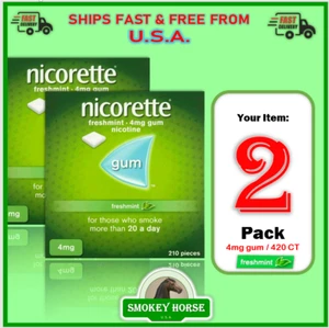2 X Nicorette Gum 4mg Freshmint 210 Pieces ""SHIP FROM USA --- SUPER FAST"" - Picture 1 of 1