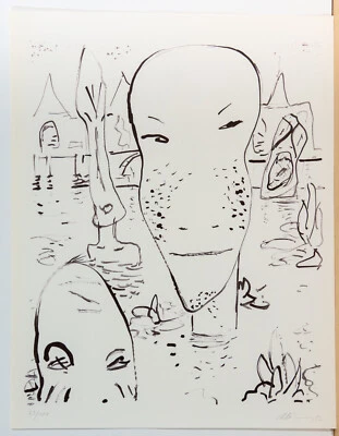 Helge Leiberg: Offsetlithografie handsign. num. 100 Ex. dat.1982 - Bild 1 von 3