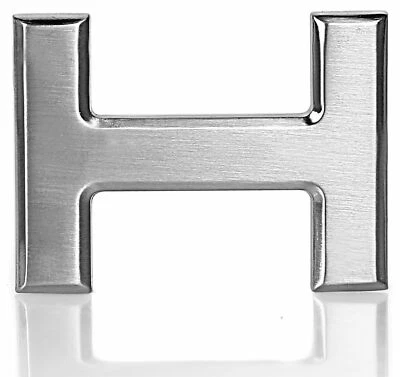 Hebilla de cinturón hebilla cromada H 40 mm para cinturón extraíble hebilla de cinturón reversible Foto 1 de 2