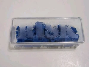 1993 RISK Board Game BLUE replacement Miniature Army 60 Pieces Parts Box - Picture 1 of 4