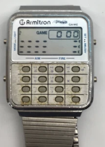 Armitron Digital Calculator Watch Computer Piano Game Working Vintage Stainless - Picture 1 of 10