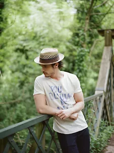 Dasmarca RONAN Herren Sommer Stroh Fedora breite Krempe Hut - Bild 1 von 31