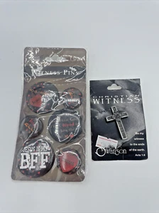 Spille Testimone Cristiano Spille da bavero, croce e set di spille con bottoni rotondi. Nuovo. - Foto 1 di 8