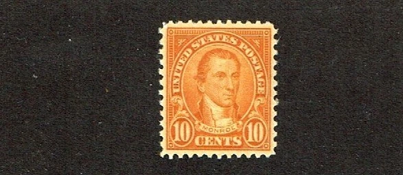 1926-8 U.S. Classic  10c Org MONROE  p.11 x 10 1/2  Rotary Sc#642 M/H/OG - Image 1 of 1