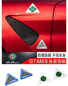 2 piezas Alfa Romeo 3D Quadri Cuatro Hojas Trébol Giulia GTAm Autodelta Guardabarros Emblema - Imagen 1 de 11