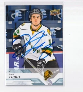 LIAM FOUDY autographed SIGNED '18/19 Upper Deck CHL card LONDON KNIGHTS - Picture 1 of 1