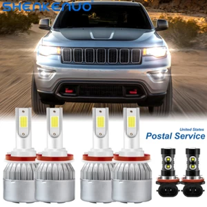 For Jeep Grand Cherokee 2017-2020 LED Headlight High/Low Beam + Fog light bulbs - Picture 1 of 15