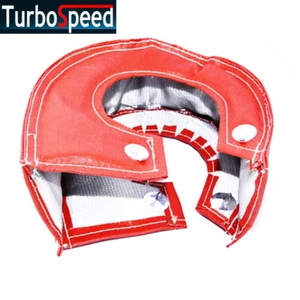 New For T4 GT35 GT37 GT40 GT45 GT47 GT55 Red Turbo Turbine Heat Shield Blanket - Picture 1 of 4